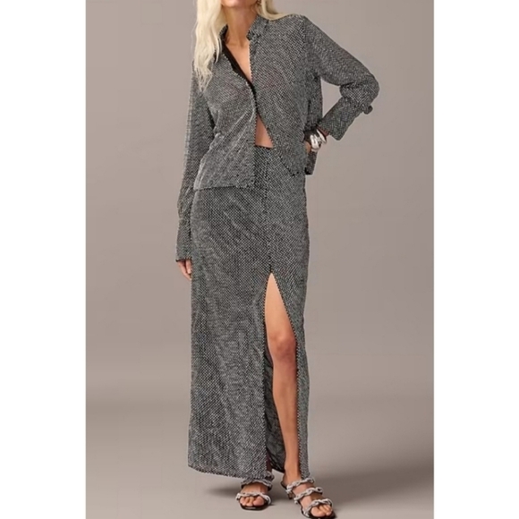 J.Crew Collection Side-Slit Rhinestone Skirt - Picture 4 of 11